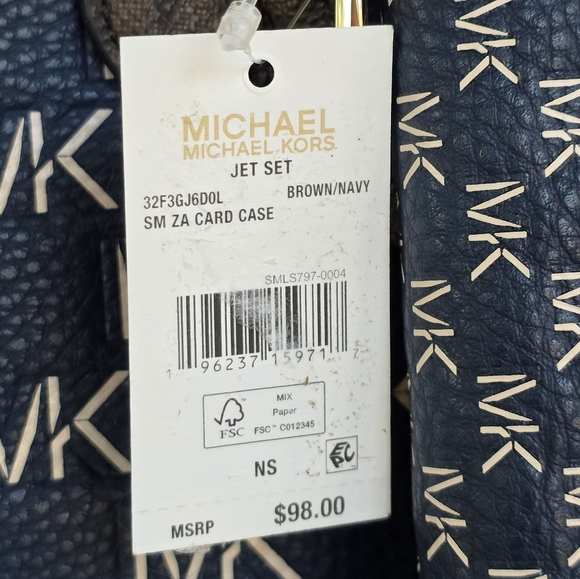 Michael Kors Marilyn Small Logo Blue Crossbody SET - Picture 13 of 14